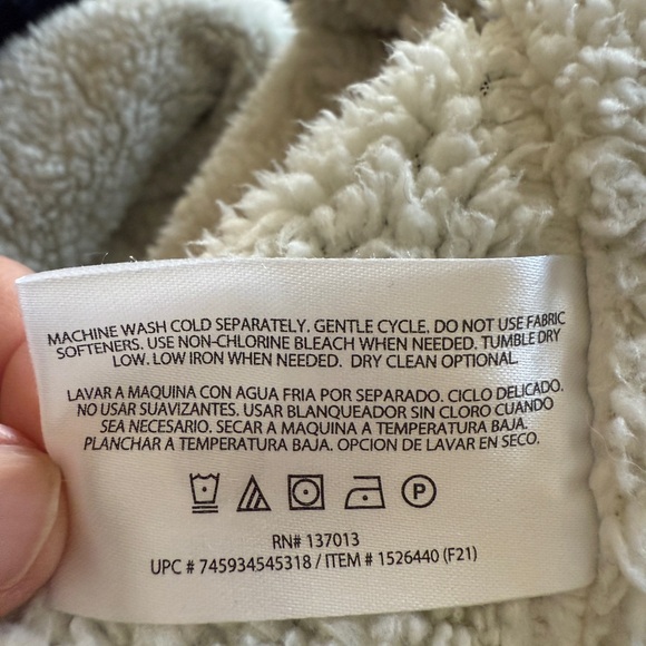 Orvis Navy Knit Blue, Sherpa Fleece-Lined 3/4 Zip Pullover - Picture 9 of 11